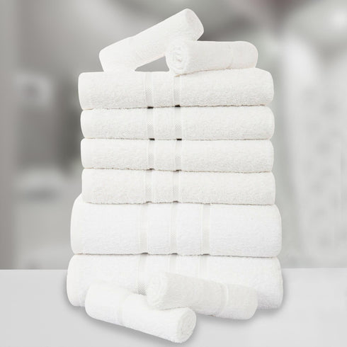 10 Piece Absorbent Cotton Towel Set